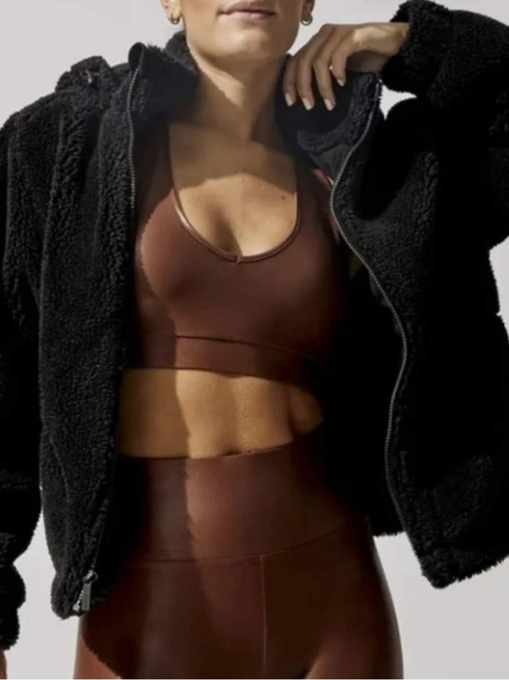 Carbon38 Black Teddy Jacket